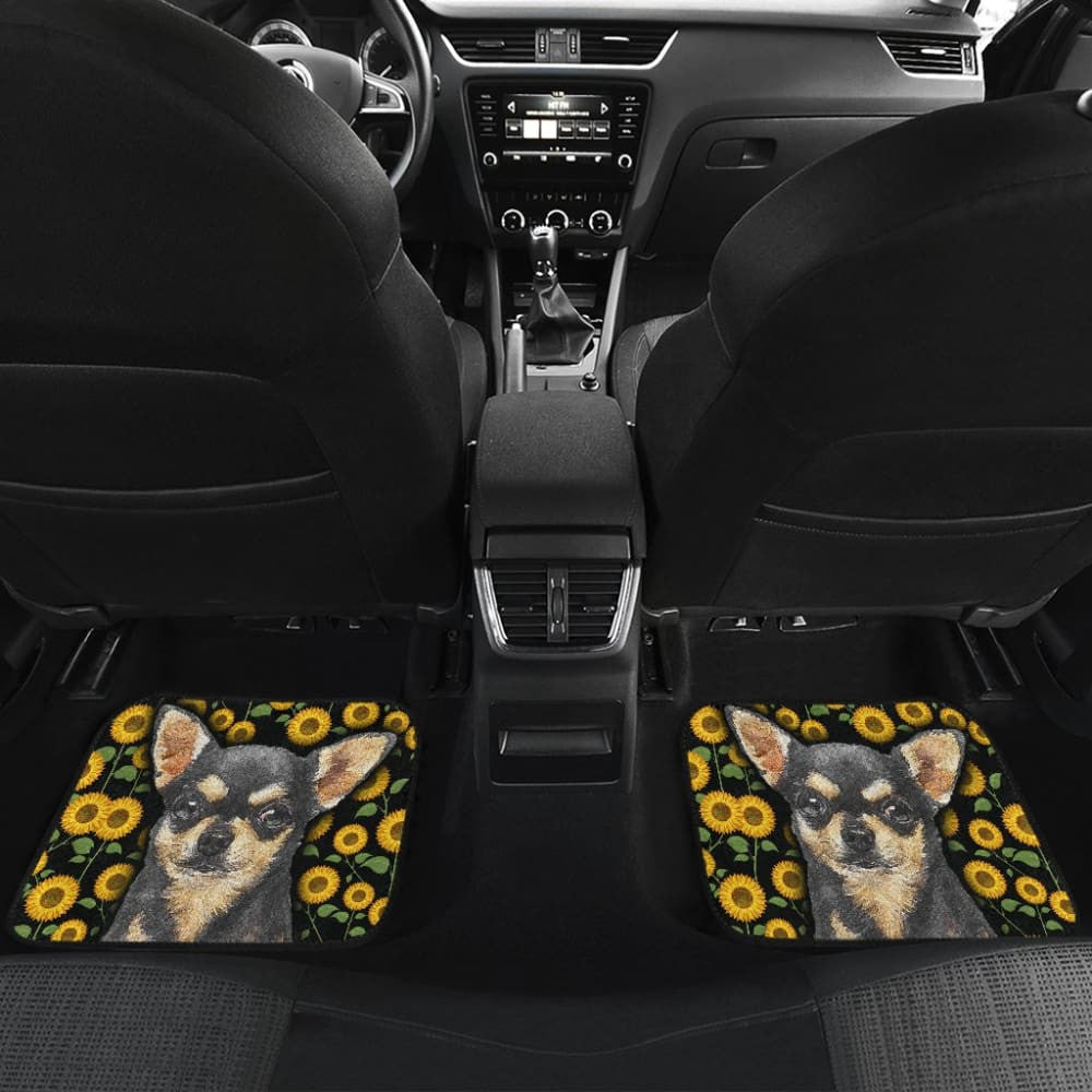 Chihuahua Dog You're My Sunshine Sunflower Car Floor Mats