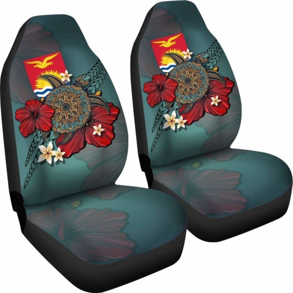 Kiribati Car Seat Covers Blue Turtle Tribal Amazing