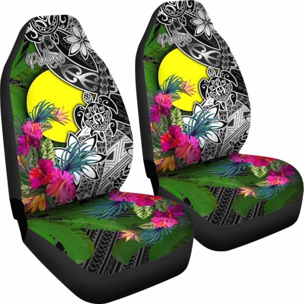 Palau Car Seat Covers - Turtle Plumeria Banana Leaf - Amazing
