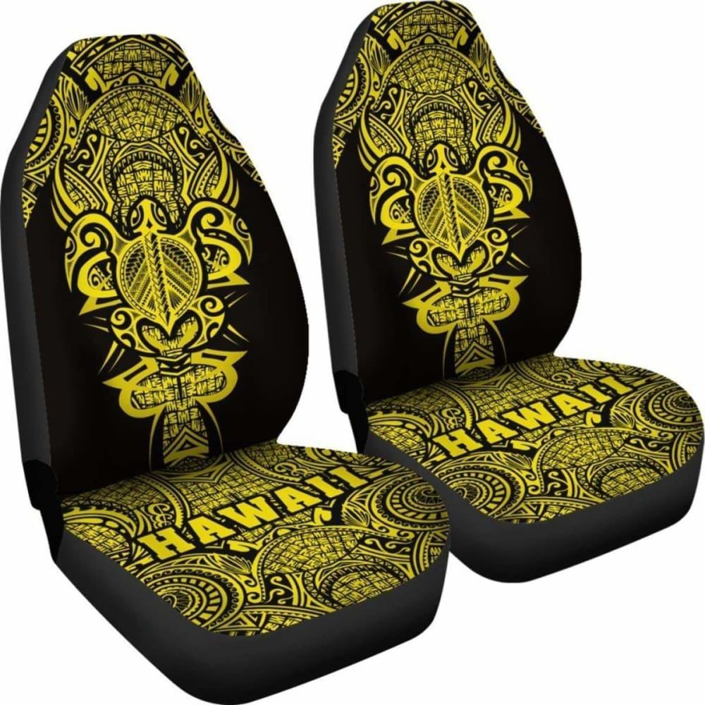 Hawaii Turtle Polynesian Car Seat Cover - Yellow - Armor Style - New