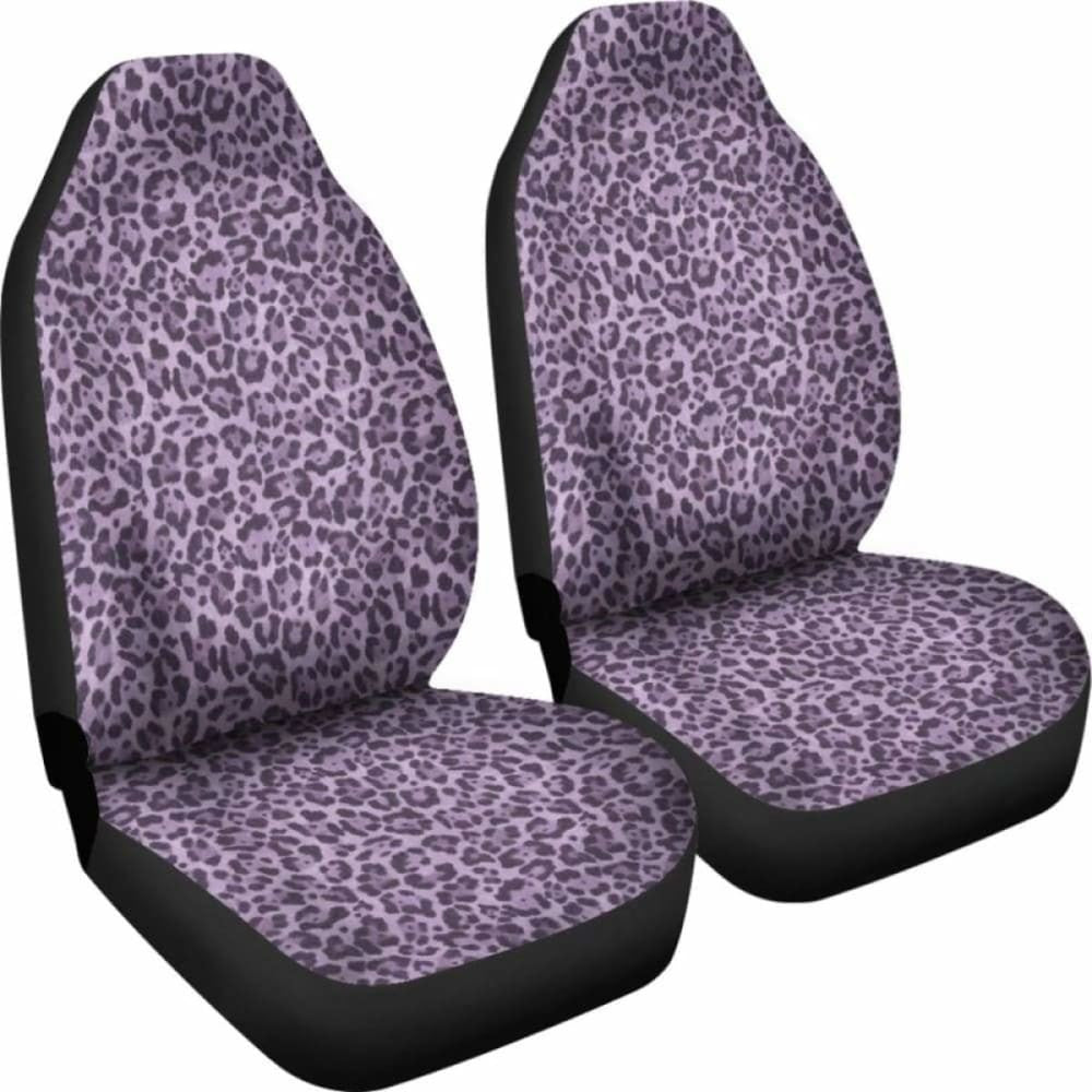 Purple Leopard Print Car Seat Covers Animal Skin