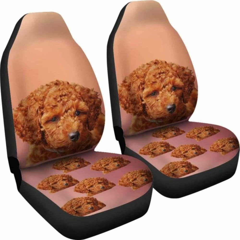 Brown Poodle Car Seat Cover