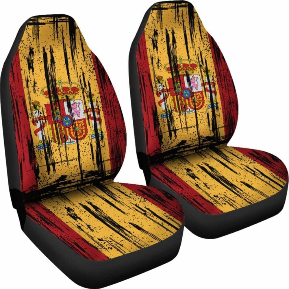 Spain Grunge Flag Car Seat Cover