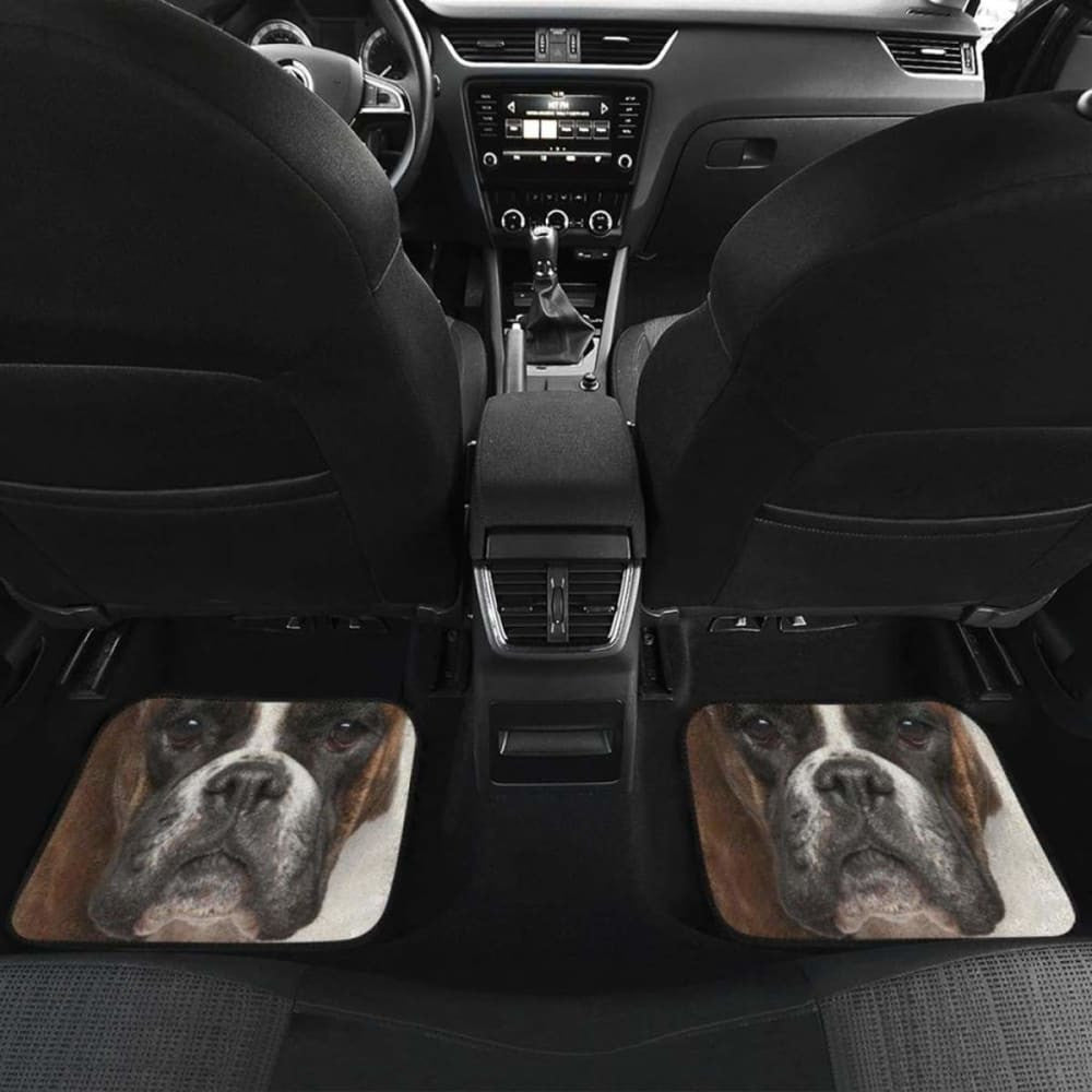 Boxer Dog Car Floor Mats Funny Dog Face