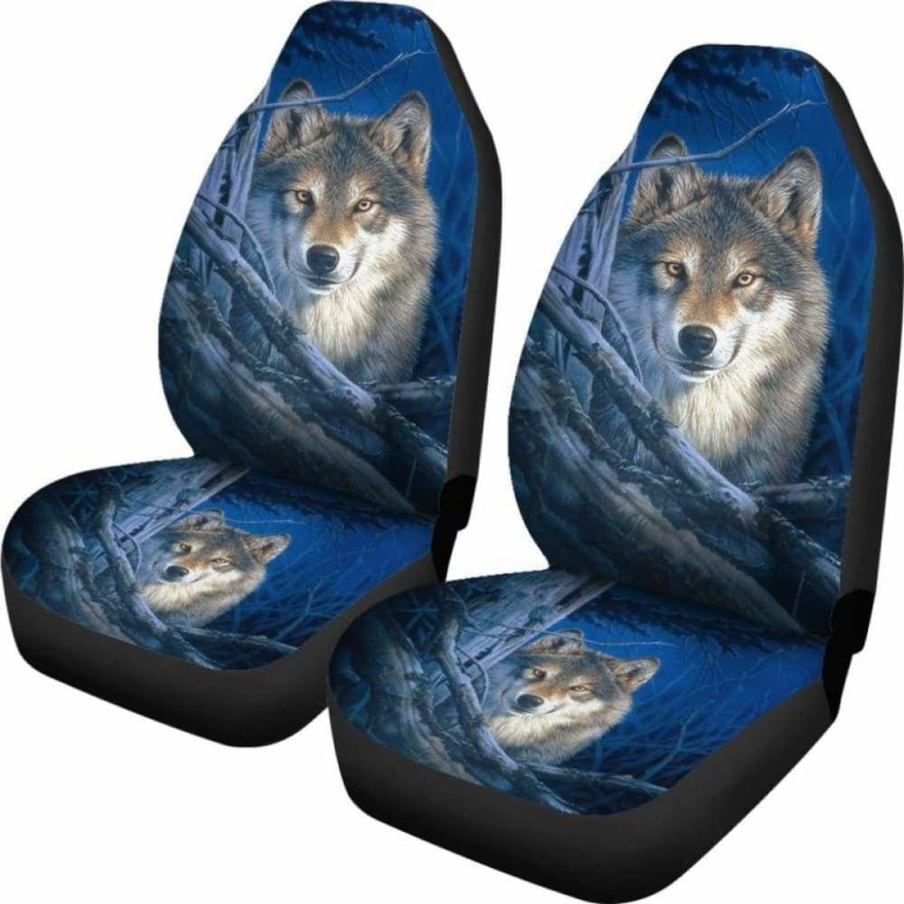 Car Seat Covers Wolf Moonshine