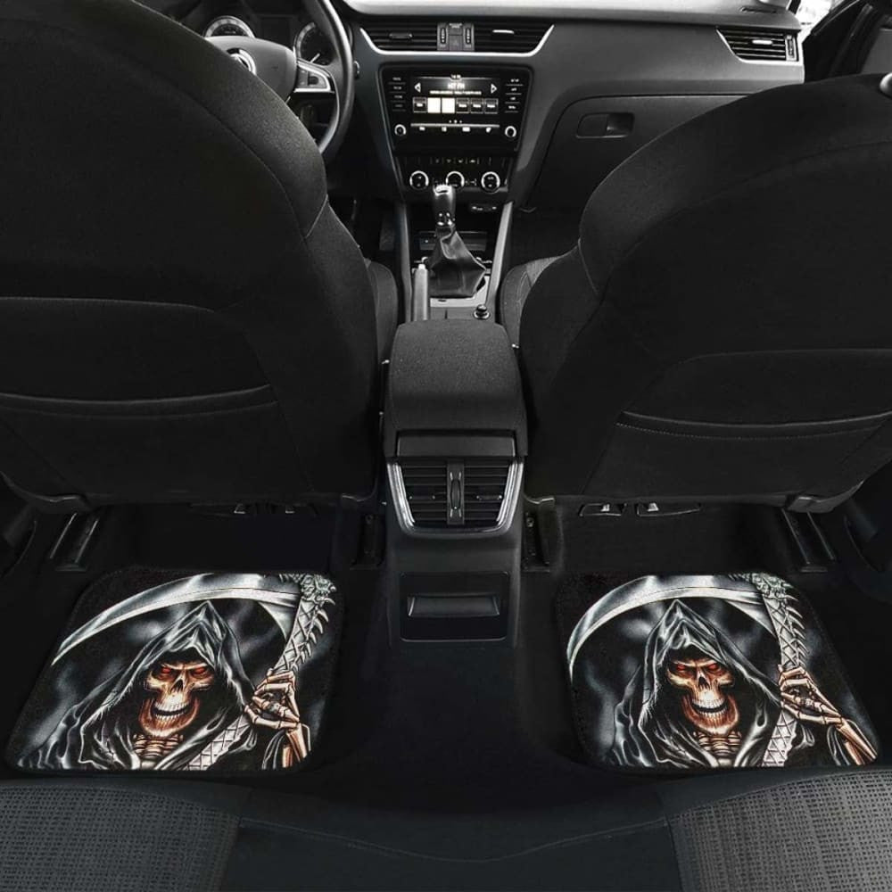 Set Pcs Grim Reaper Skull Car Mats