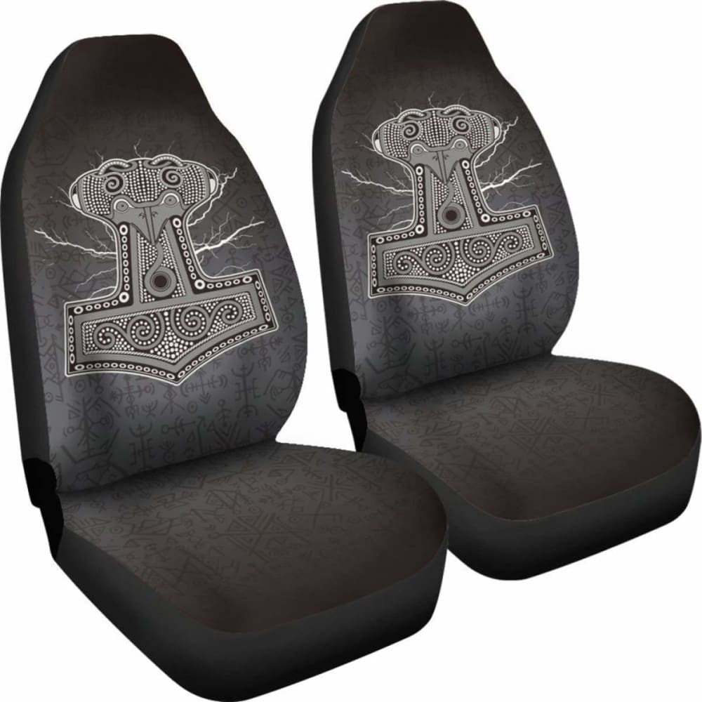 Mjollnir Of Odin In Viking Style Car Seat Covers