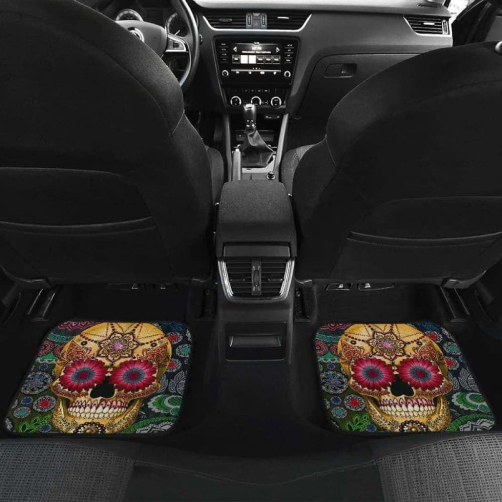 Set Of Pcs Sugar Skull Car Mats