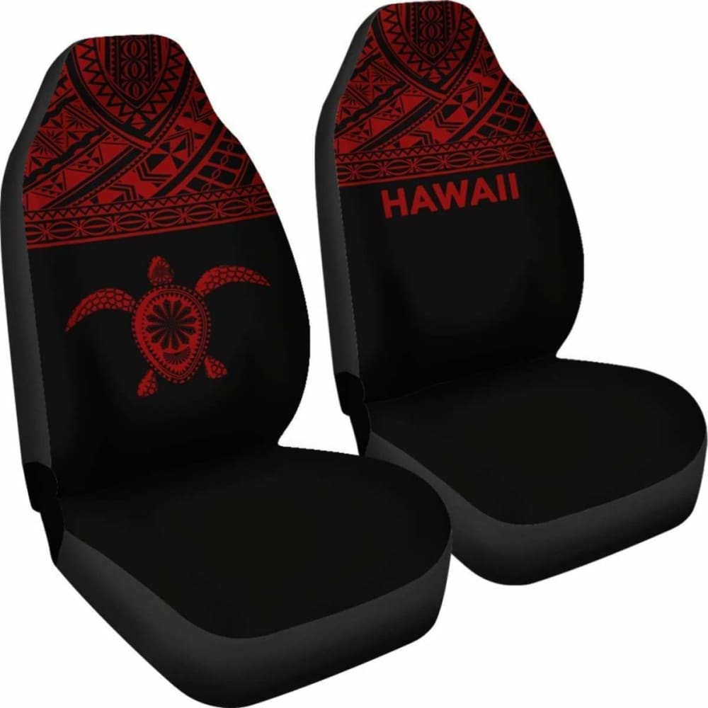 Polynesian Hawaii Turtle Car Seat Covers Horizontal Red New