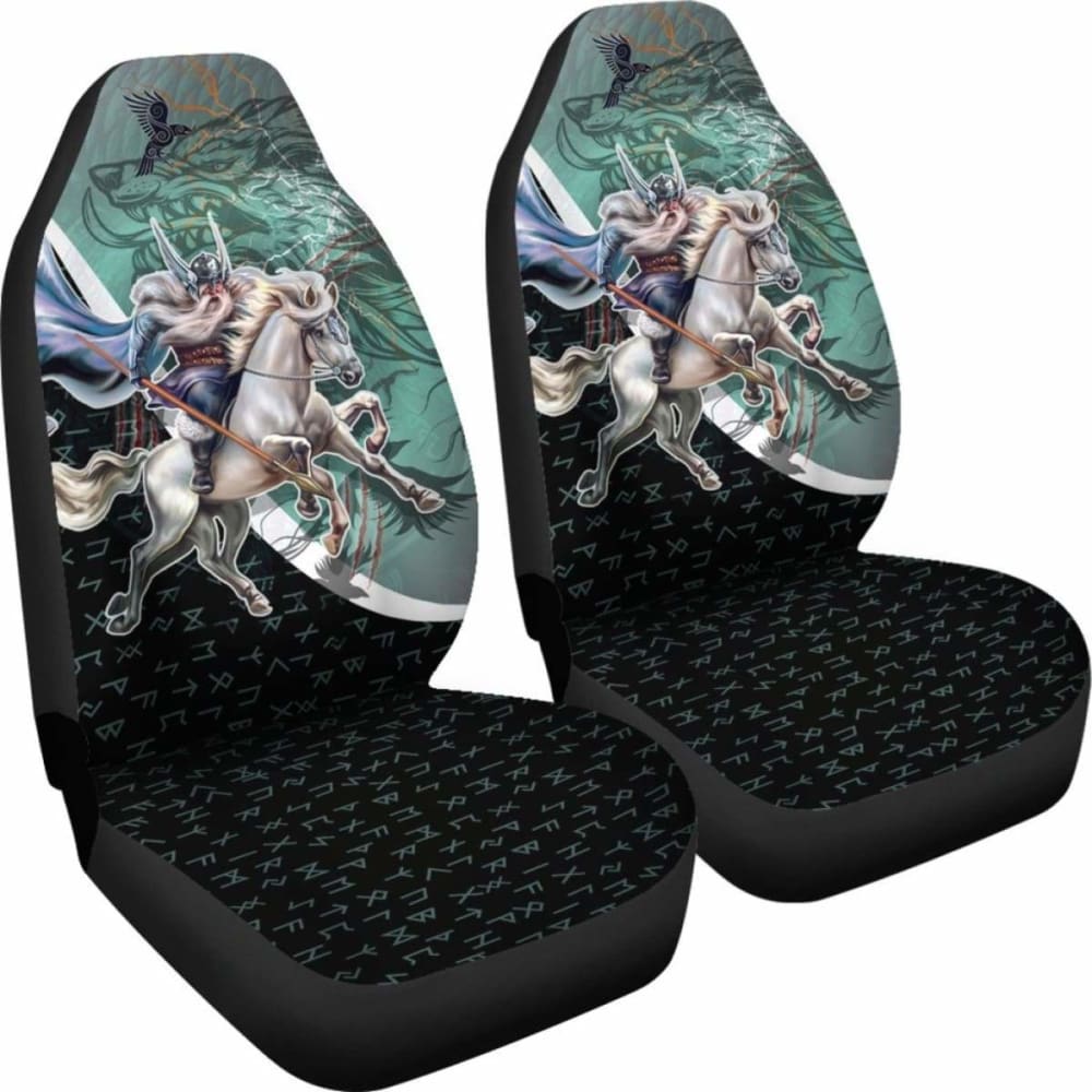 The Viking Runes Car Seat Covers Odin And Sleipnir