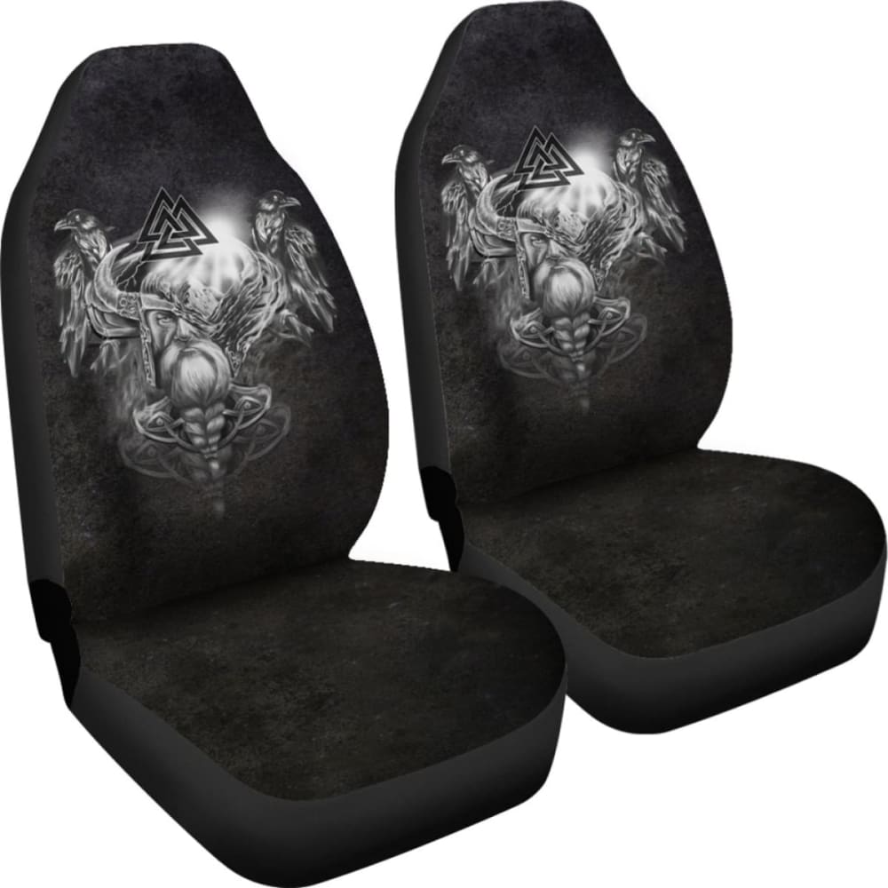 Viking Car Seat Cover - Odin And Raven -
