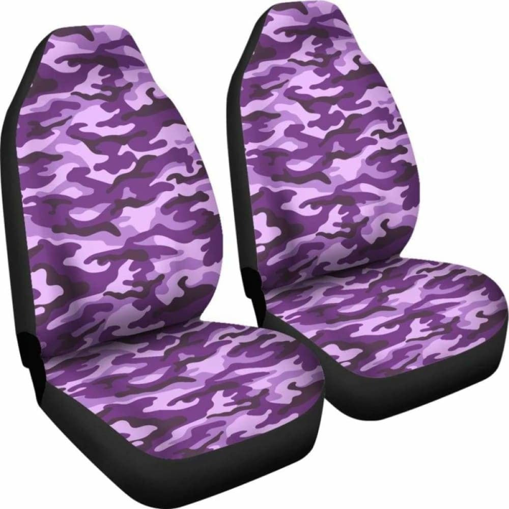 Purple Camouflage Car Seat Covers