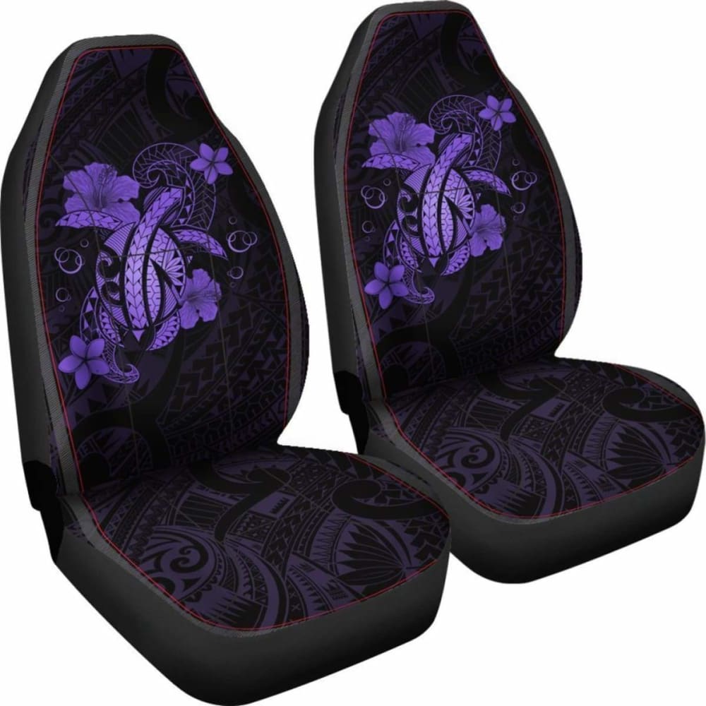 Hawaii Turtle Flower Polynesian Car Seat Covers - Purple - New Awesome