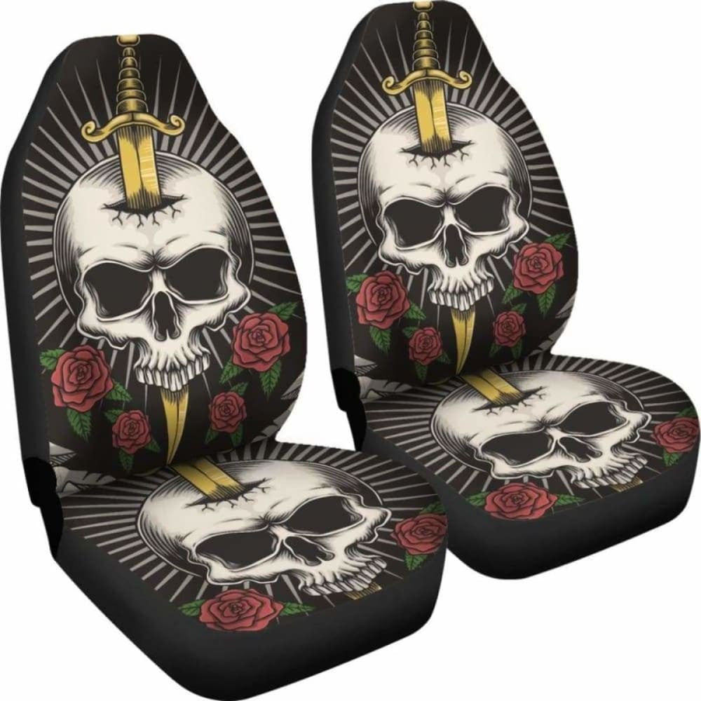 Set Of Pcs Sword Skull Car Seat Covers