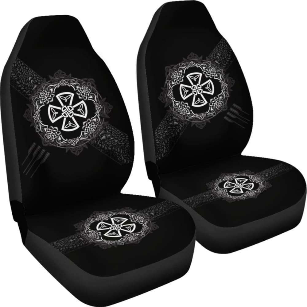 Celtic Car Seat Covers - Celtic Cross With Knot