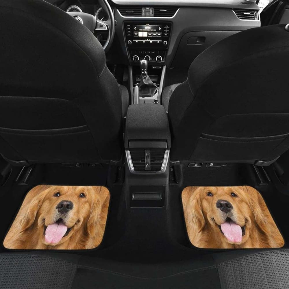 Golden Retriever Car Floor Mats Funny Dog Face