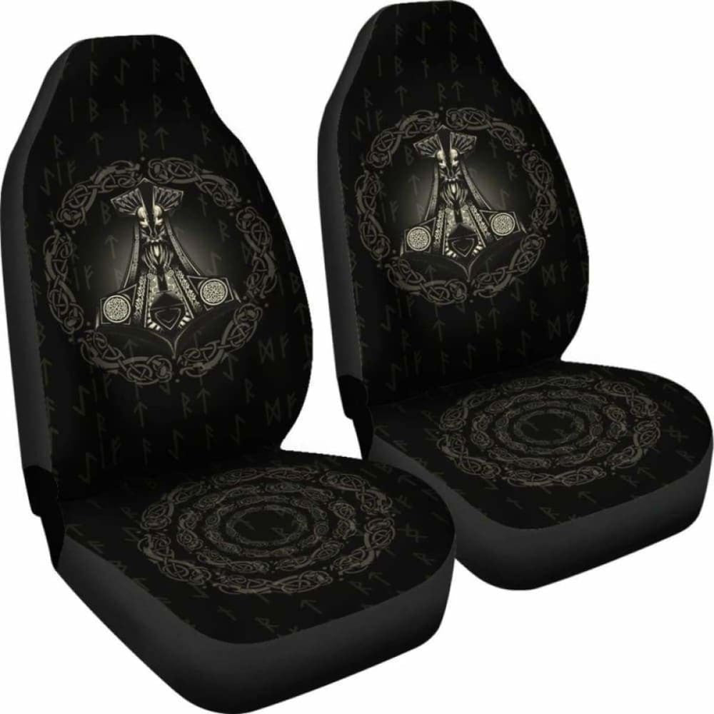 Viking Mjolnir Thor'S Hammer Rune Car Seat Covers