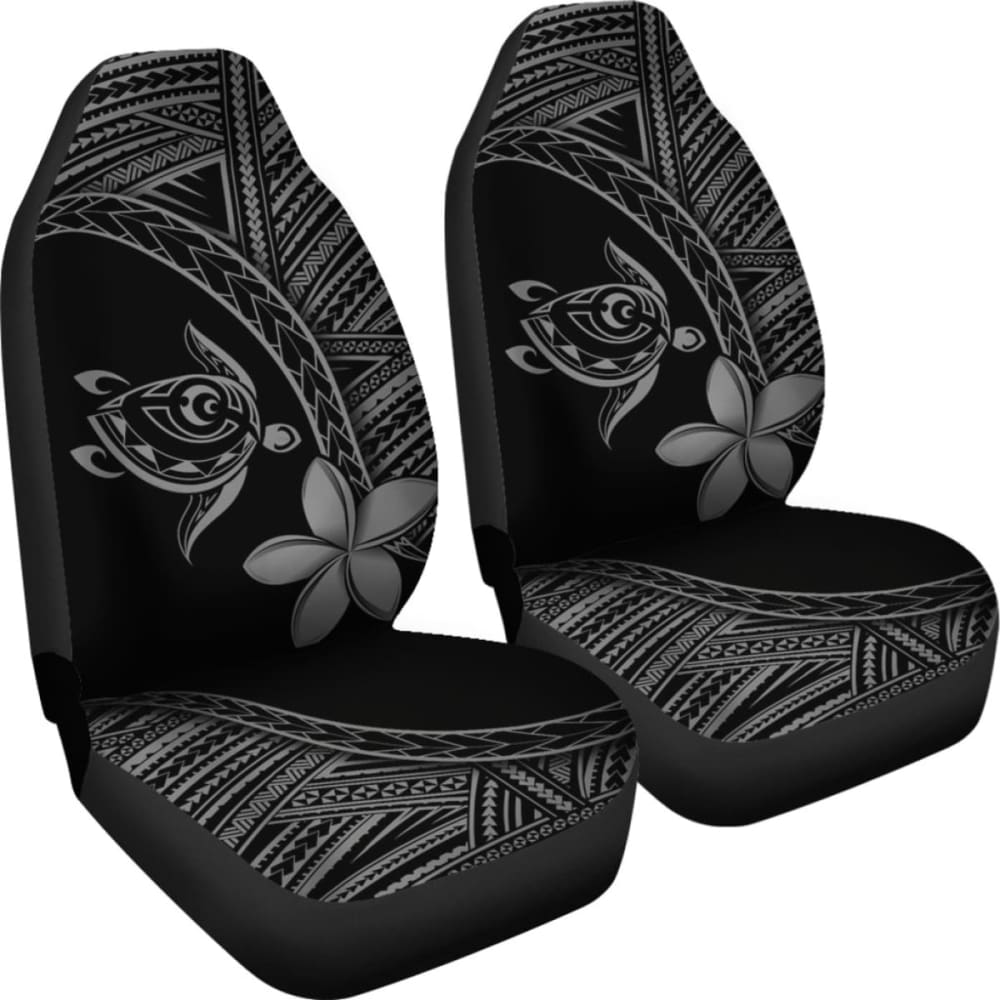Alohawaii Car Seat Covers - Hawaii Turtle Plumeria Grey - New