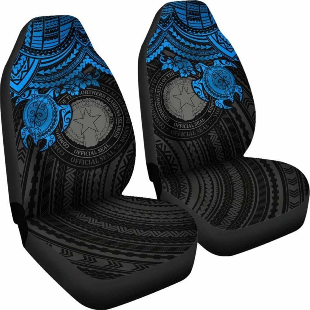 Northern Mariana Islands Polynesian Car Seat Covers - Blue Turtle - Amazing