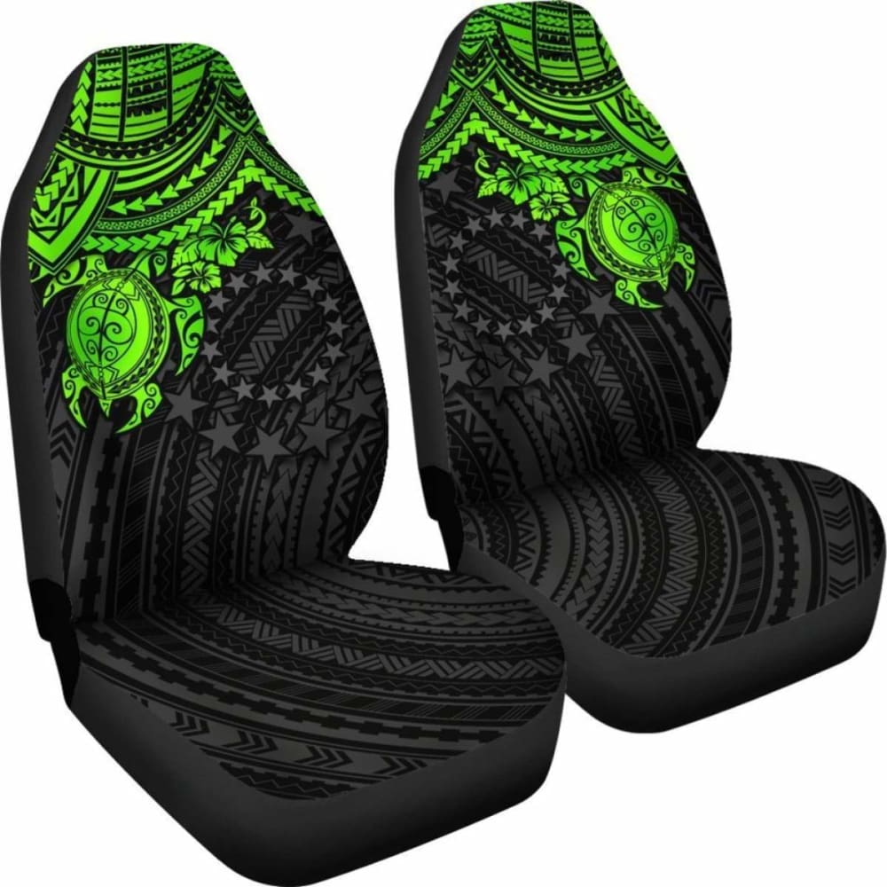 Cook Islands Polynesian Car Seat Covers - Green Turtle - Amazing