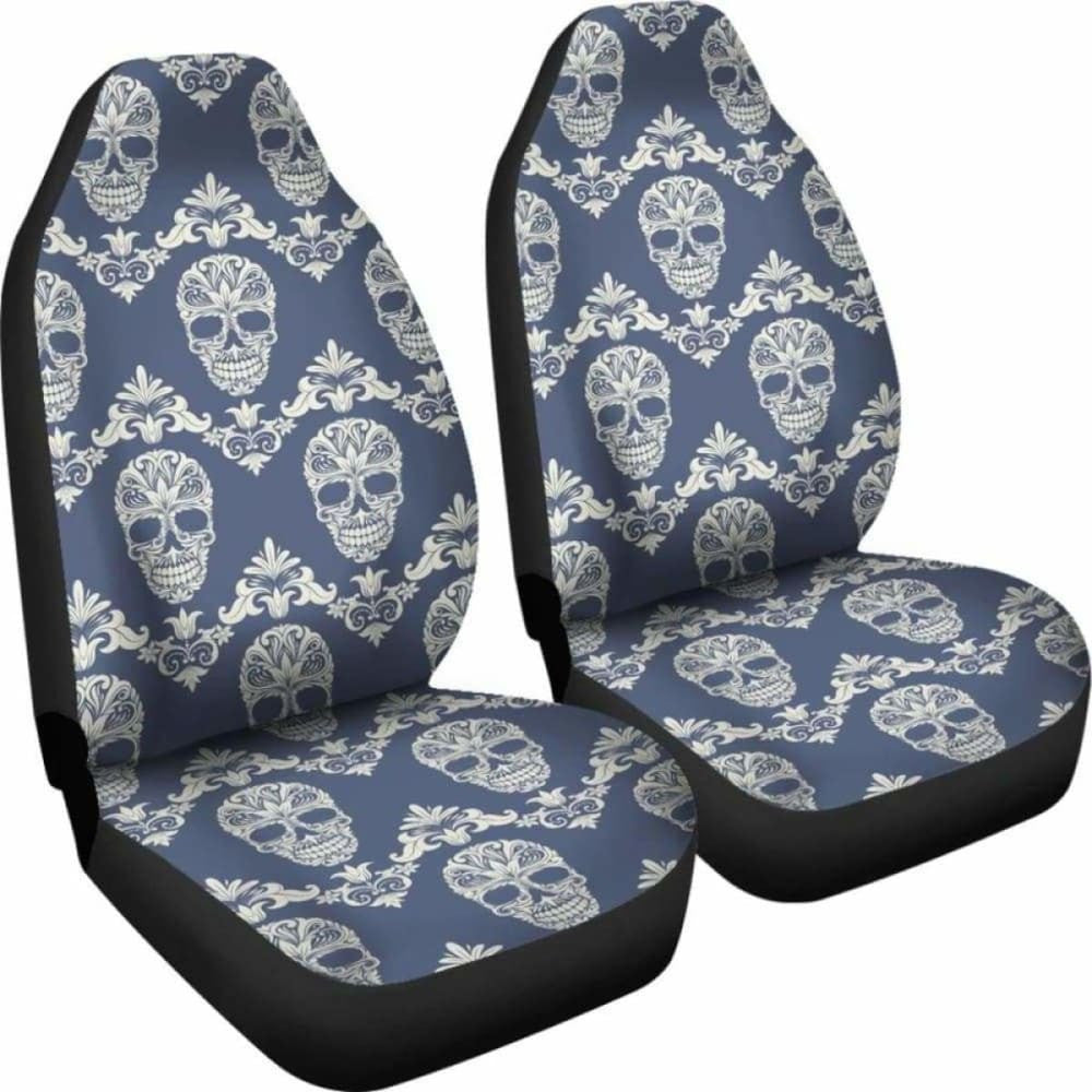Set Of Sugar Skull Car Seat Covers