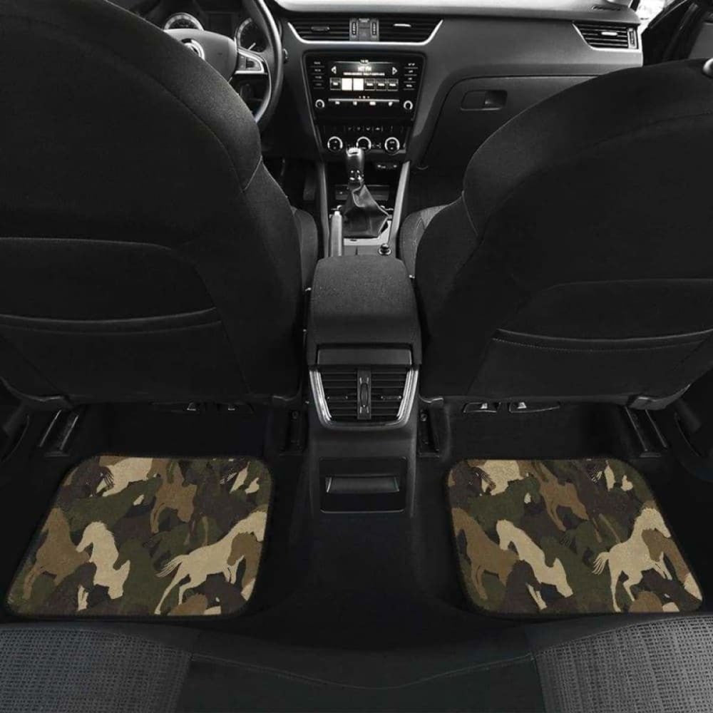 Horse Camouflage Pattern Front And Back Car Mats