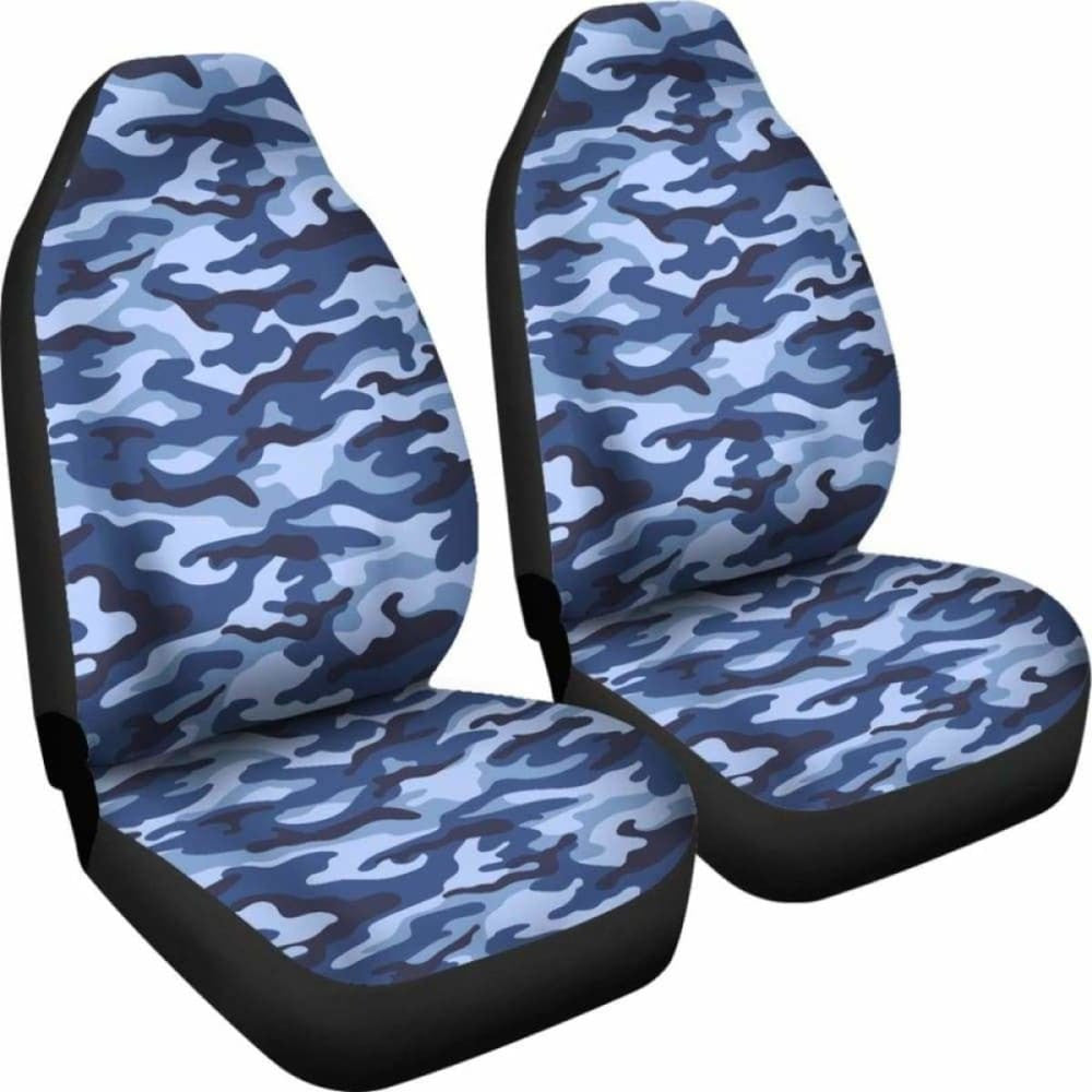Blue Camouflage Car Seat Covers