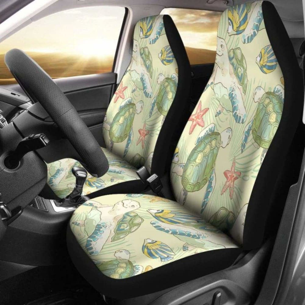 Turtle Hawaiian Car Seat Covers Set Of