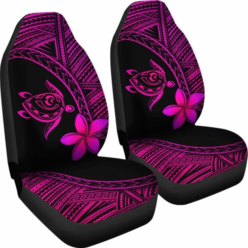 Alohawaii Car Seat Covers - Hawaii Turtle Plumeria Pink - New