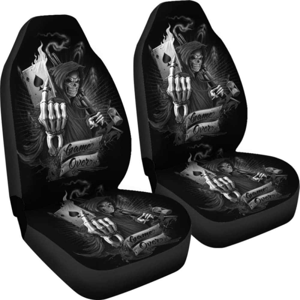 Set Pcs Skull Grim Reaper Car Seat Cover Sugar Skulls