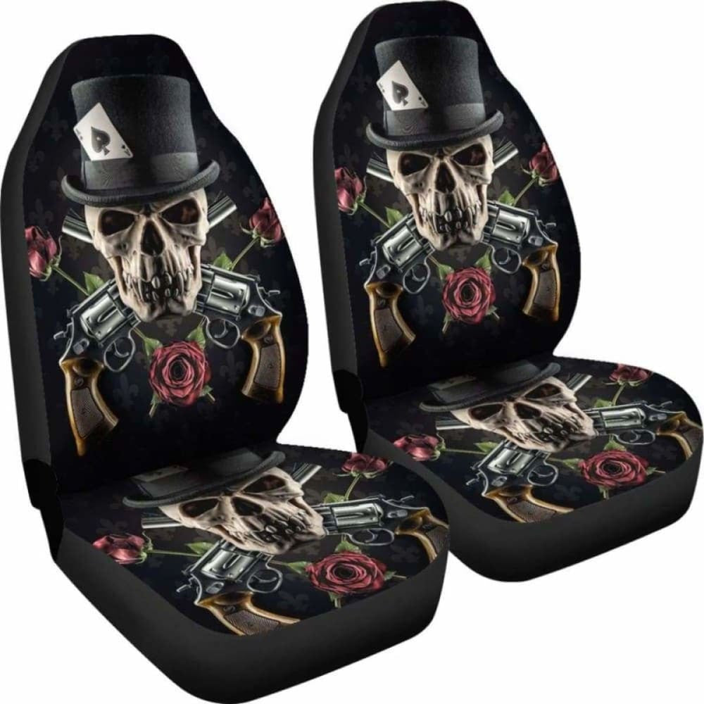 Set Pcs Gothic Skull Car Seat Covers