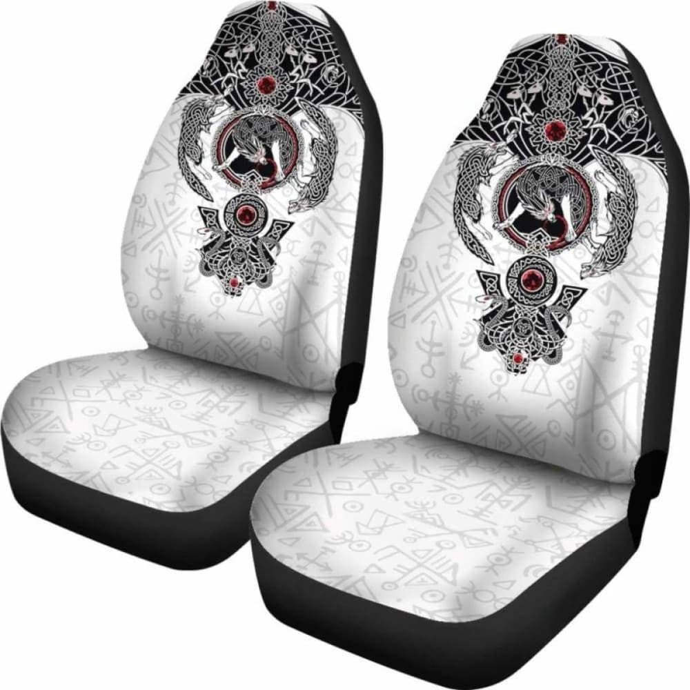 Viking Tyr'S Wolf Fenrir Skoll And Hati Car Seat Covers