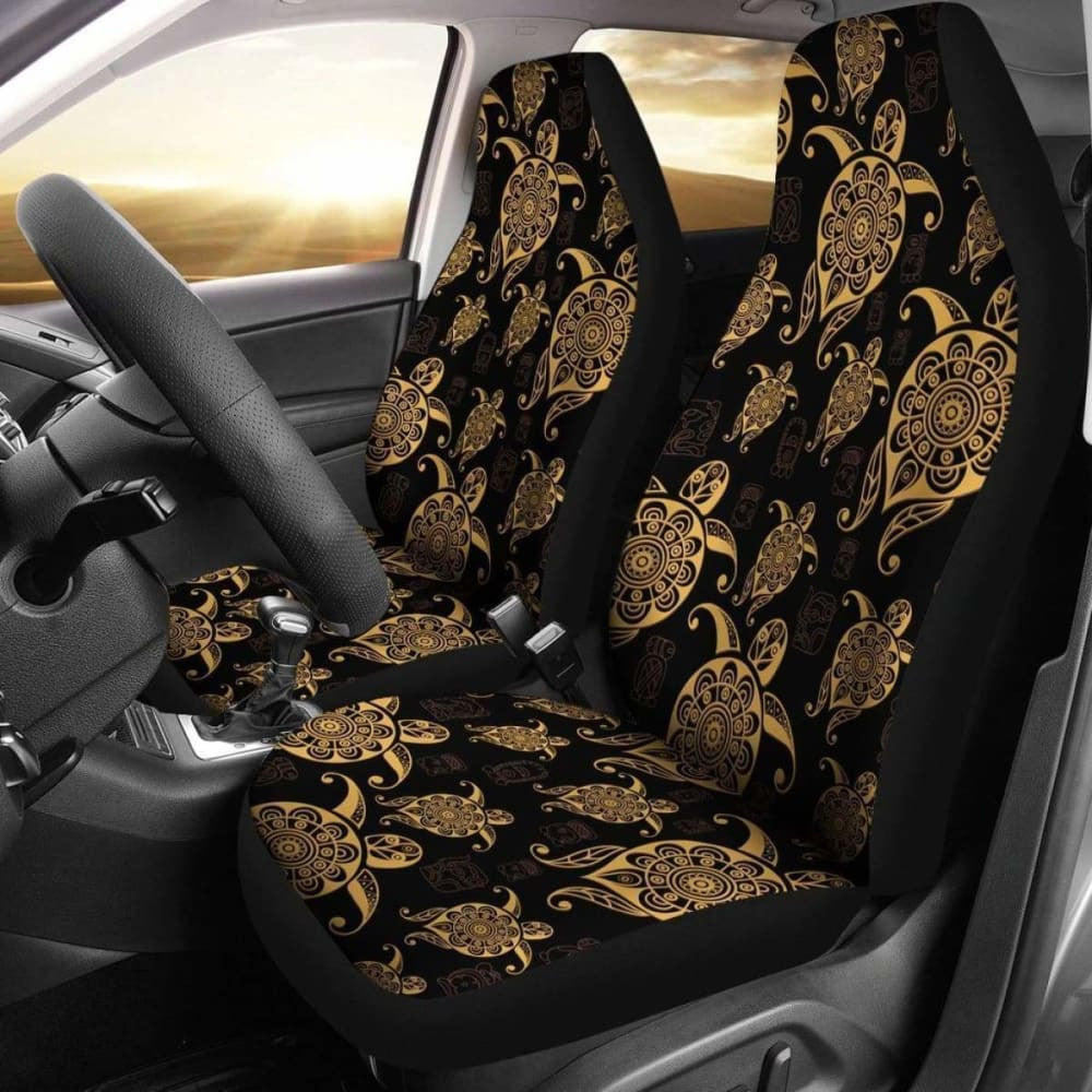 Gold Turtle Floral Pattern Turtle Car Seat Covers Best