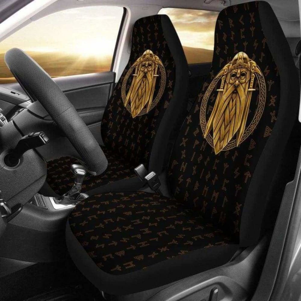 Viking Odin God Of War Rune Car Seat Covers