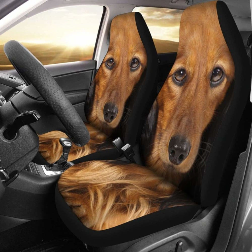 Dachshund Dog Car Seat Covers Funny Face