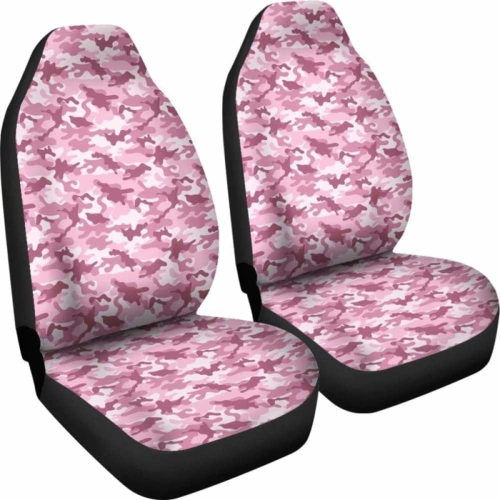 Blush Rose Pink And Mauve Camouflage Car Seat Covers