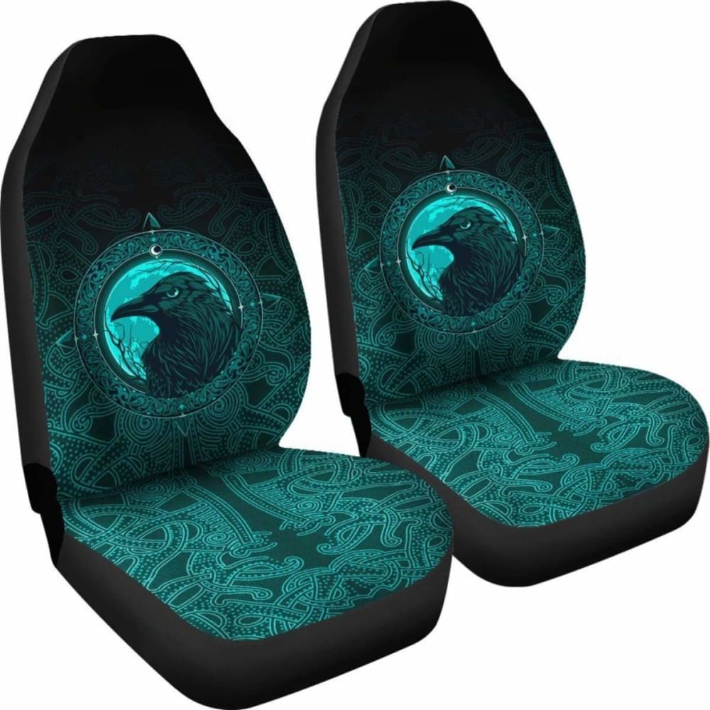 Ethnic Odin Raven Cyan Car Seat Covers