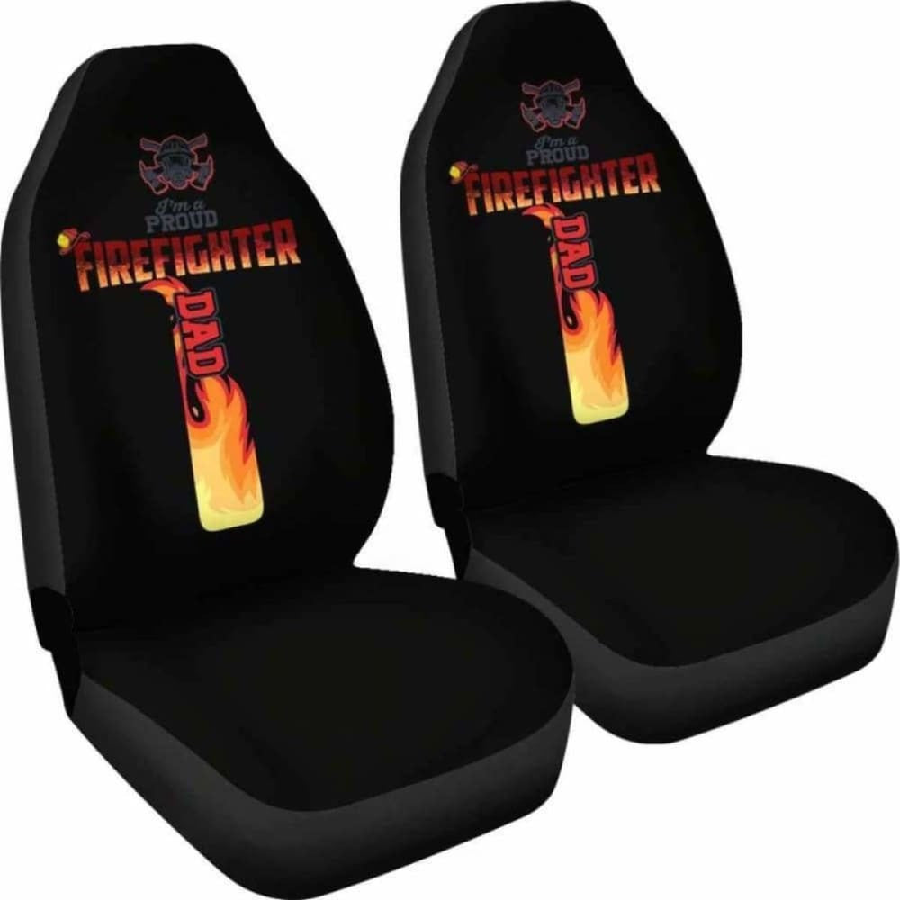 Firefighter Dad Christian Cross Car Seat Covers