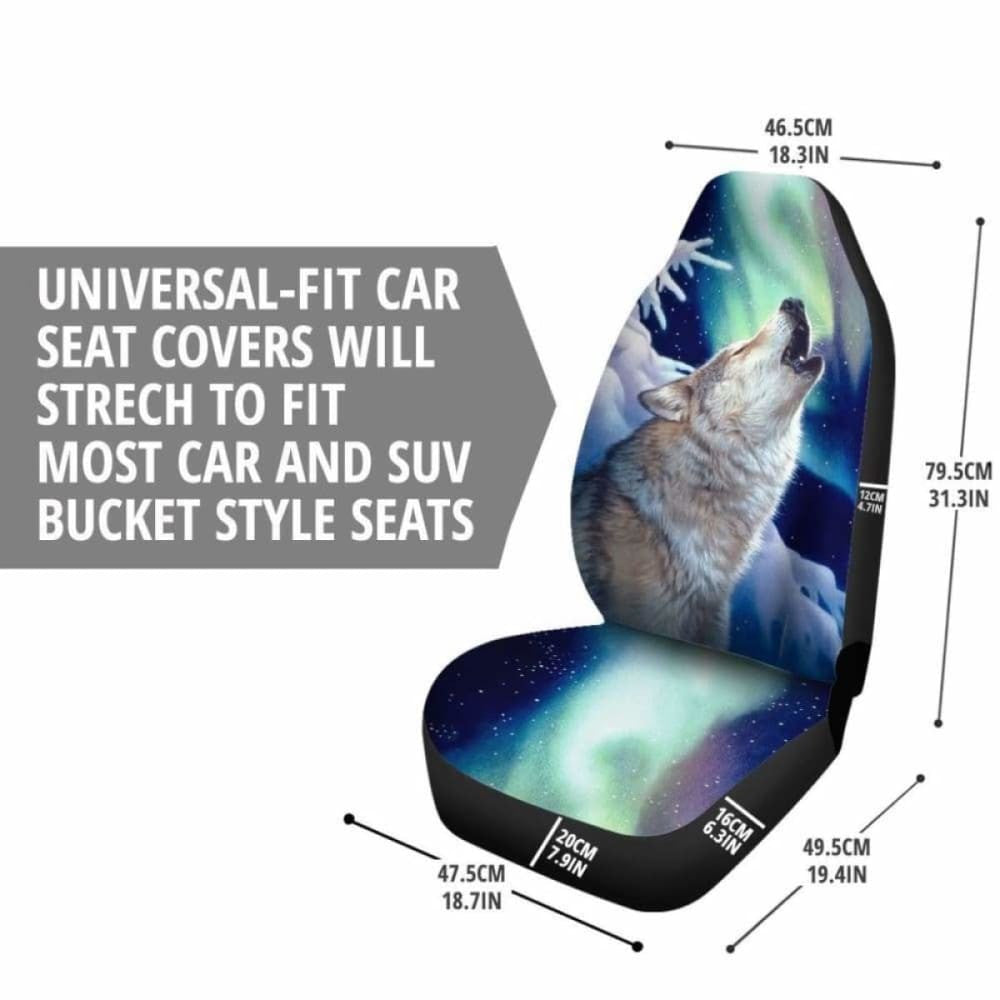 Car Seat Covers Wolf Holy Night
