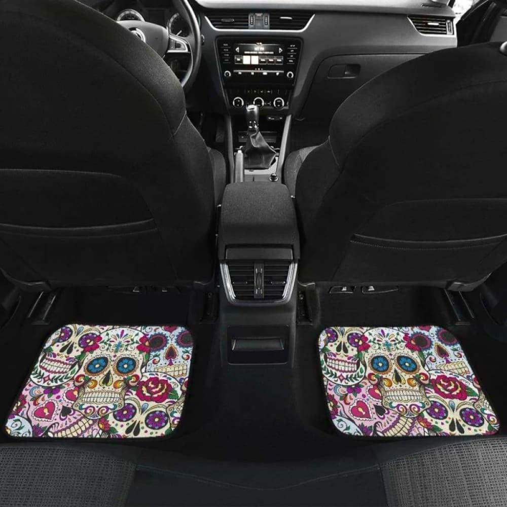 Beautiful Sugar Skull Car Mats