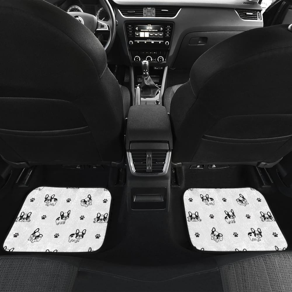 Cute French Bulldog Paw Pattern Car Floor Mats