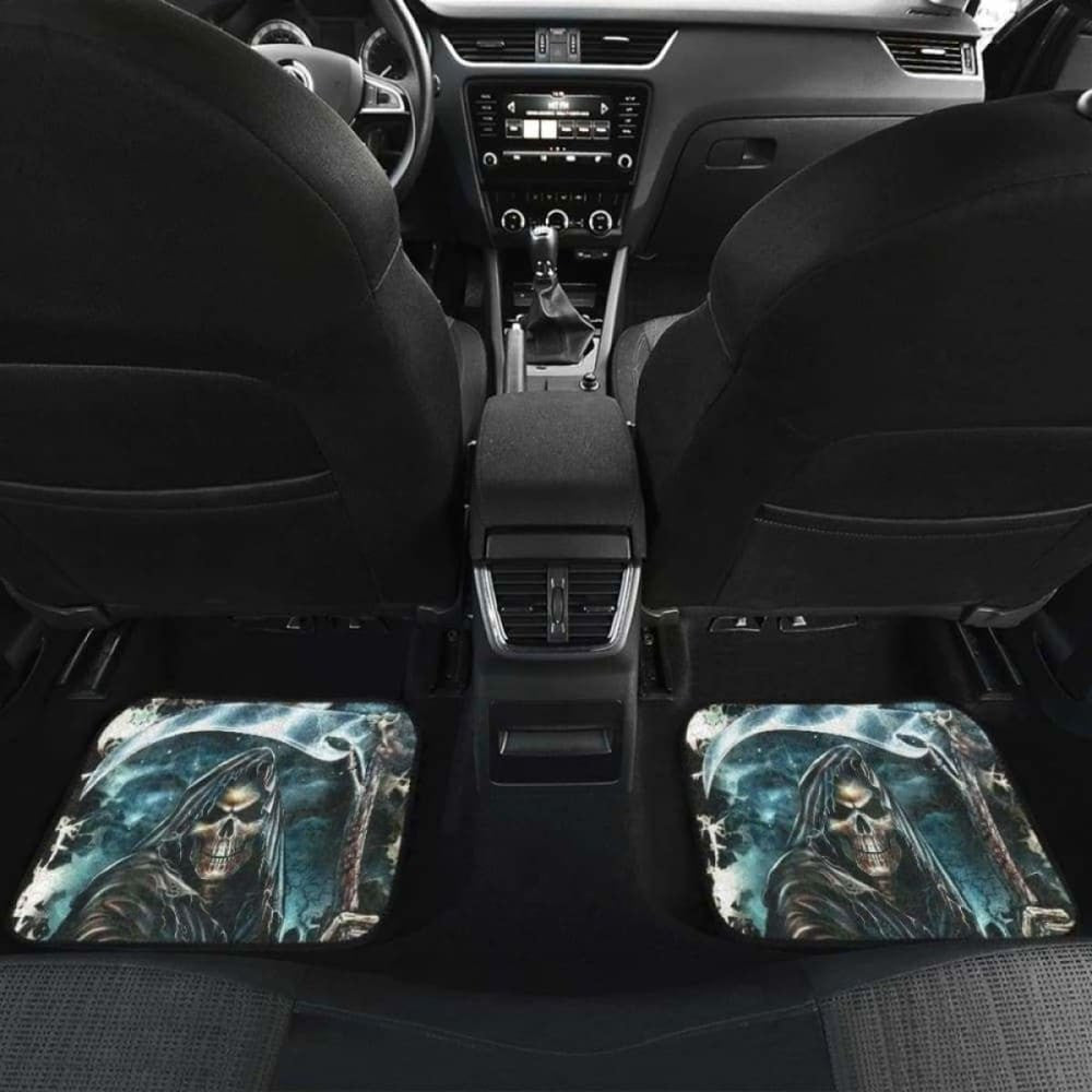 Set Of Pcs Grim Reaper Skull Car Mats