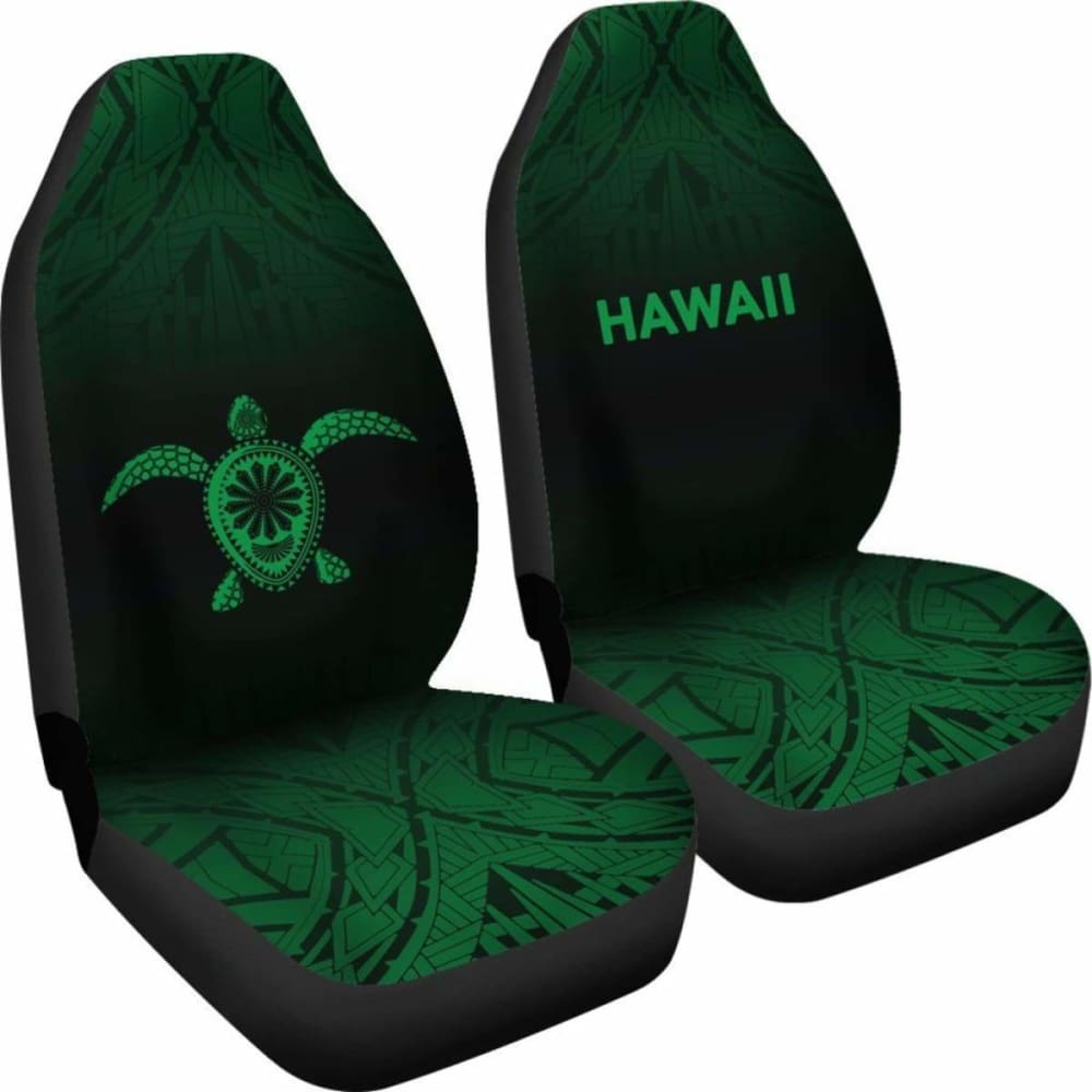 Polynesian Hawaii Turtle Car Seat Covers Fog Green New