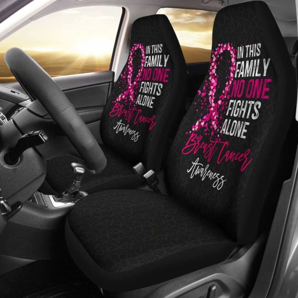 Breast Cancer No One Fights Alone Car Seat Covers