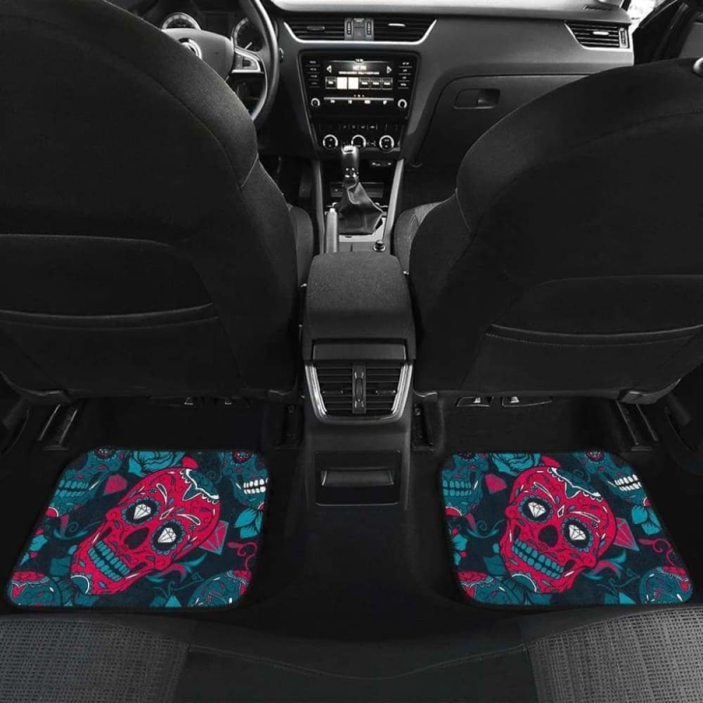 Set Of Pcs Sugar Skull Car Mat