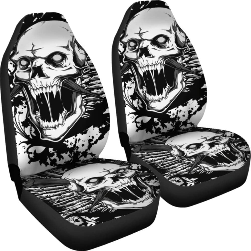 Set Pcs Gothic Skull Car Seat Covers