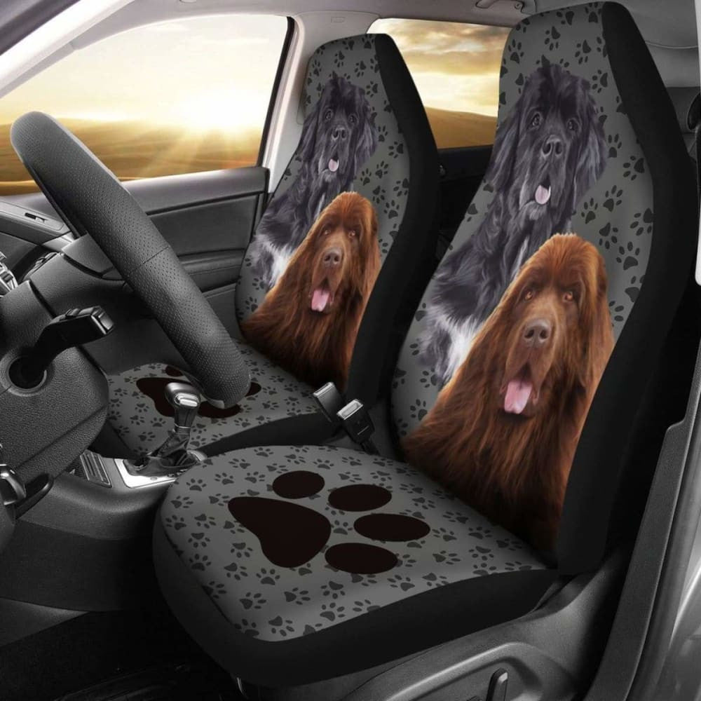 Newfoundland Paw Print Car Seat Cover