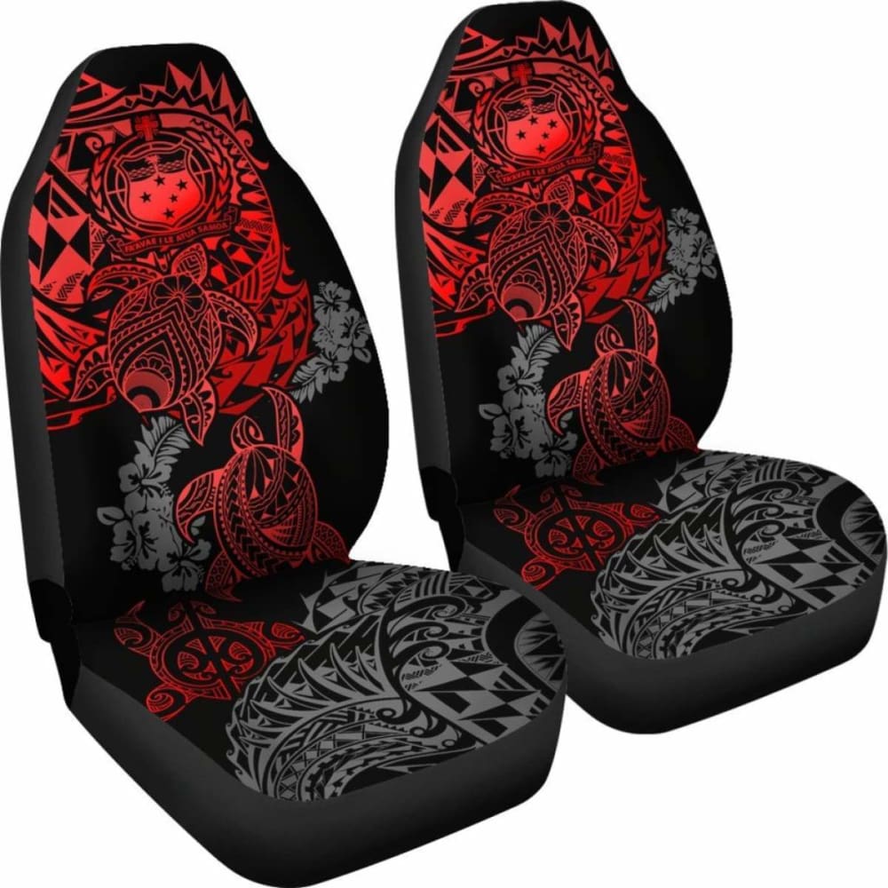 Samoa Polynesian Car Seat Covers - Red Turtle Flowing - Amazing