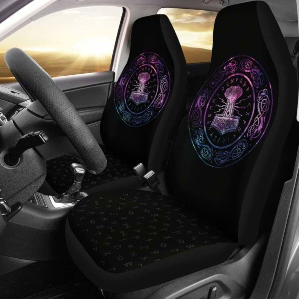 Viking Mjolnir Thor'S Hammer Rune Car Seat Covers