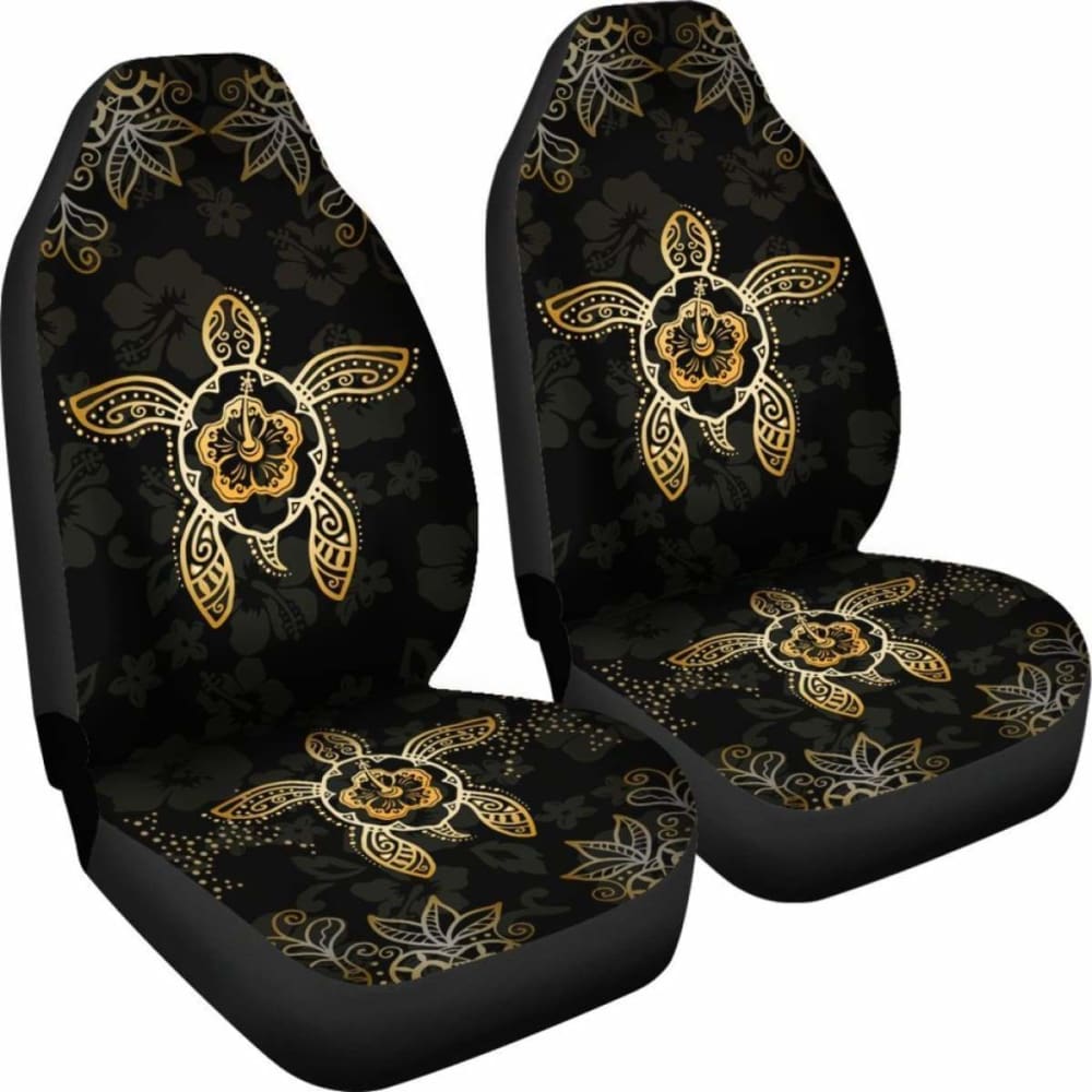 Hawaii Golden Turtle And Hibiscus Car Seat Covers - New